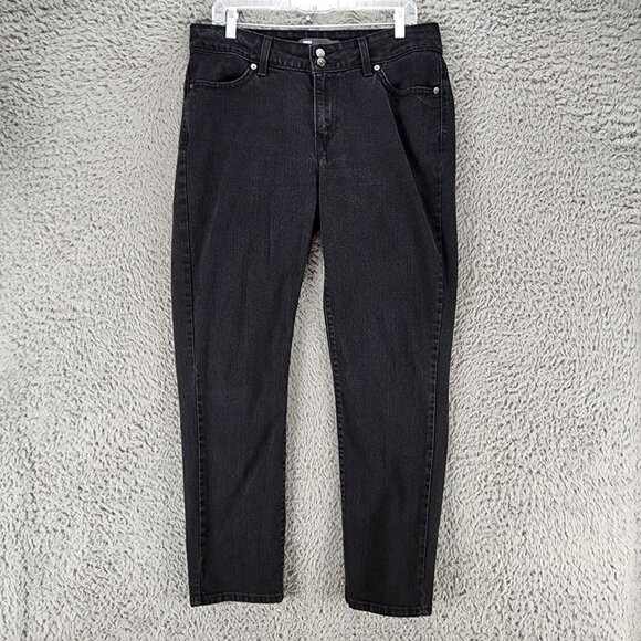 Levis Jeans Womens 14 529 Black Stretch Mid Rise Curvy Skinny Leg *GUC* - Picture 2 of 12